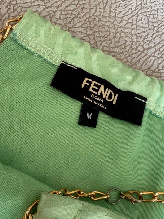 Луксозна сатенена рокля Fendi – M
