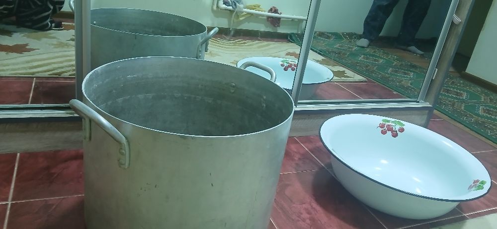 Алюминиевые кастрюли пищевой сатылады 40 литровые