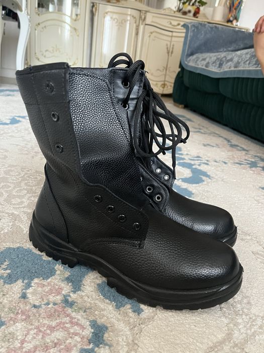 Берцы из натуральной телячьей кожи