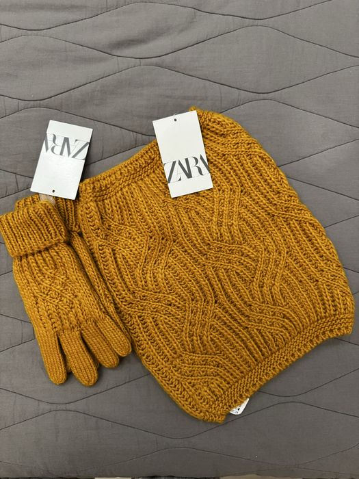 Снуд и перчатки Зара новые