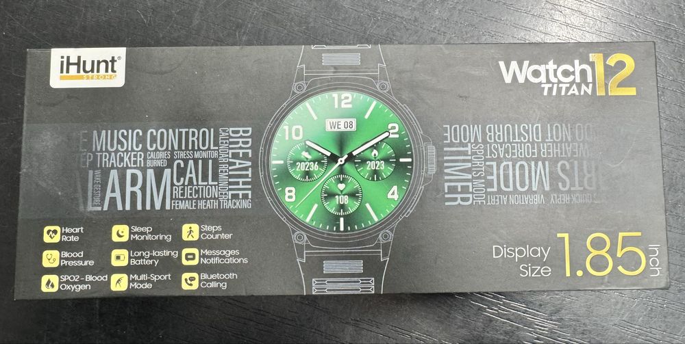 Smartwatch iHunt Watch 12 Titan Black, Display 1.85"