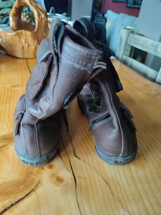 Винтидж бутикови кожени кецове военни кожени Converse Chuck Taylor All