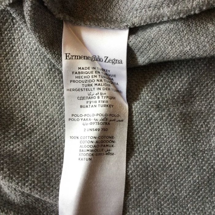НОВА оригинална светло сива поло тениска с яка ERMENEGILDO ZEGNA размер M/50 от Италия