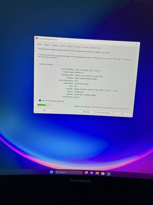 PC Gaming RTX 4060 / i5-10400F / 32GB RAM / SSD 608GB