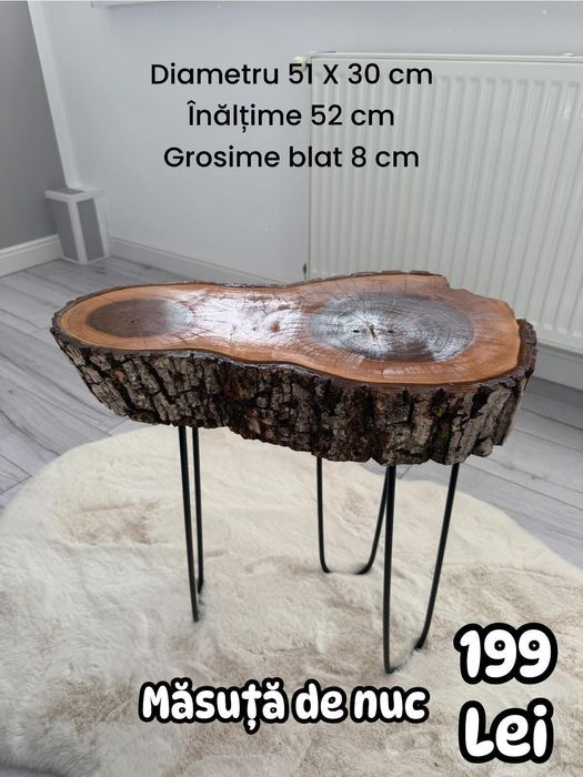 Măsuță de cafea nuc