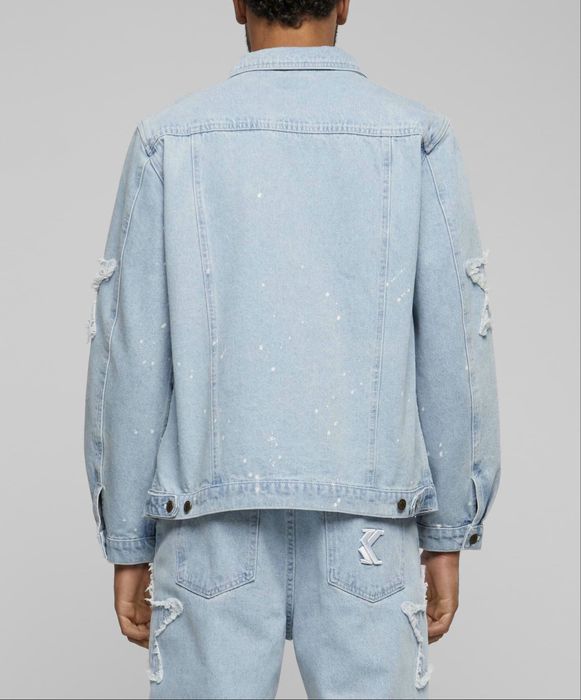 Karl Kani OG PAINTSPLATTER TRUCKER Jacket ОРИГИНАЛНO мъжко дънково яке - M- L