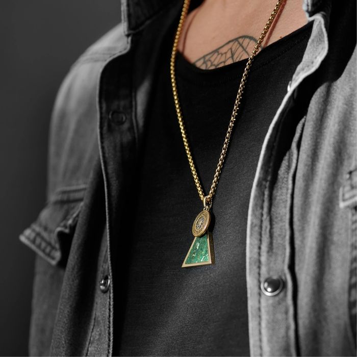 Мъжко колие с африкански нефрит Orisun Ashton