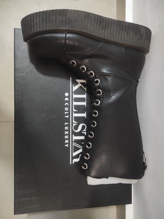 Killstar Fall Out Combat Boots Black
