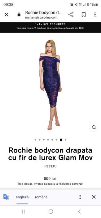 Rochie midi drapată