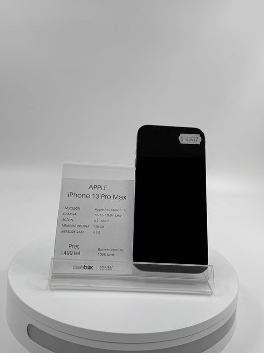 Apple iPhone 13 Pro Max 128 GB 100% Garantie 24 luni CashBox