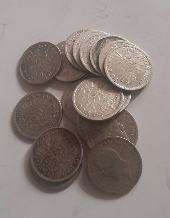 Monede argint 50 bani 1910-1914 Carol I