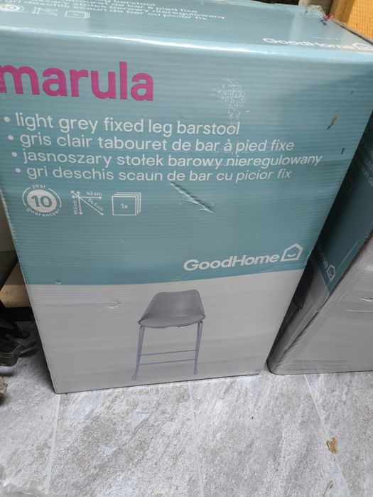 Vand 2 scaune bar, model GoodHome Marula, noi