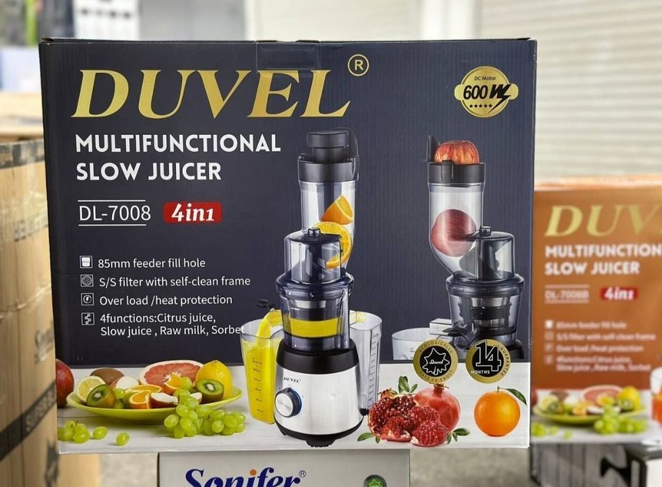 Новая шнековая соковыжималка Duvel 7008, 4in1, Sokovijimaka shnek 4в1
