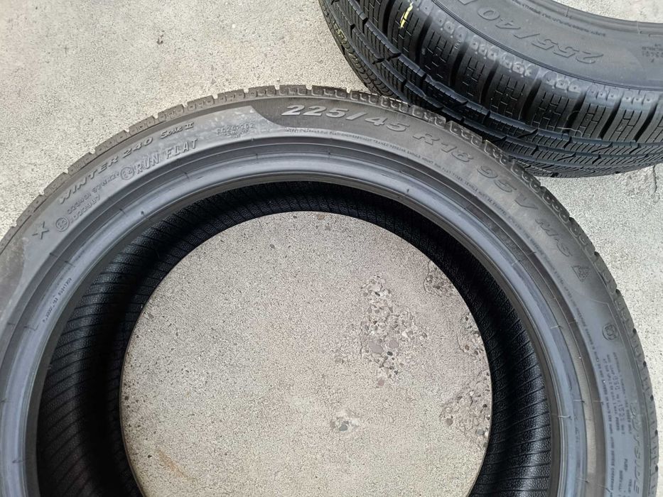 Set 4 anvelope de iarna 225 45 18 cu 255 40 18 pirelli sottozero 2 run flat