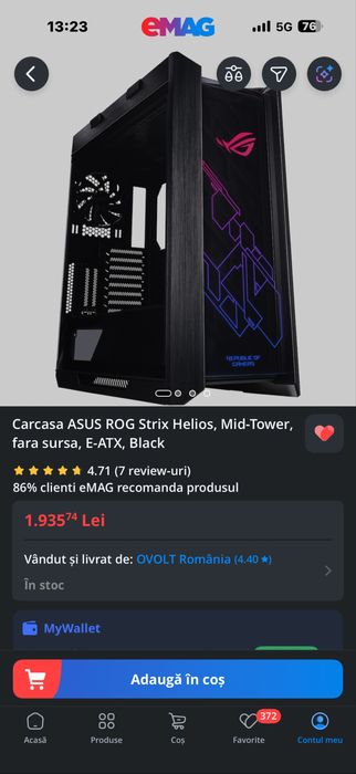 Carcasa Pc Asus Rog strix Helios