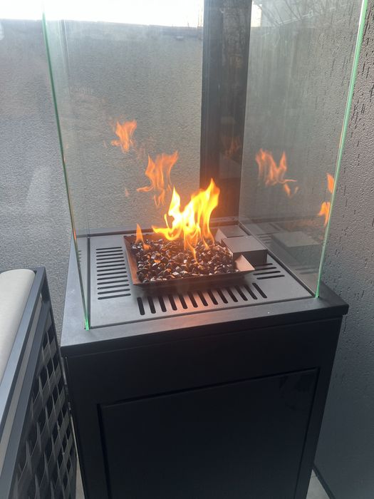 Încălzitor pe gaz PATIO LIGHT - Negru Lampă Terasă Flacără - Excelenta