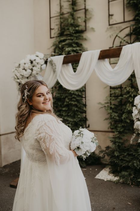 Rochie de mireasa A-line, plus size, NEGOCIABIL