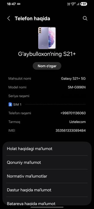 Samsung S21 plus