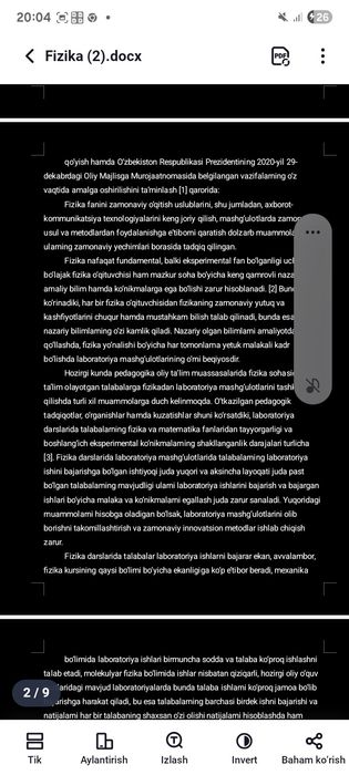 Maqola tezis xalqaro va respublika journalarida