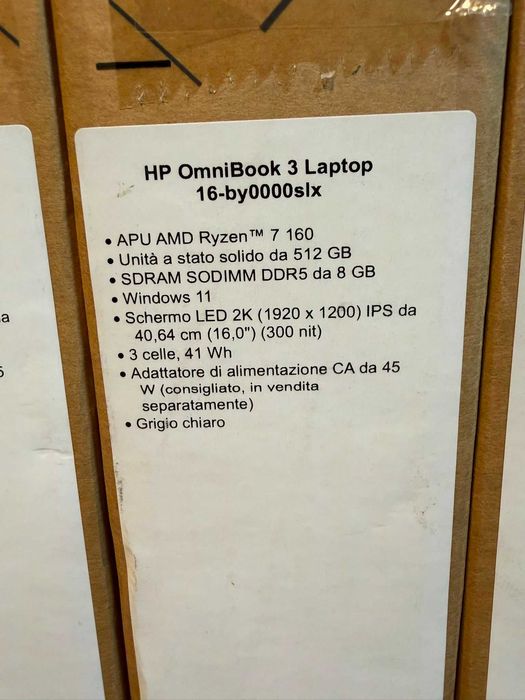 Laptop HP OmniBook 3 / Sigilat / Ryzen 7 / 512 GB / 8 GB RAM DDR5 / Garantie * Krom Amanet Margeanului *