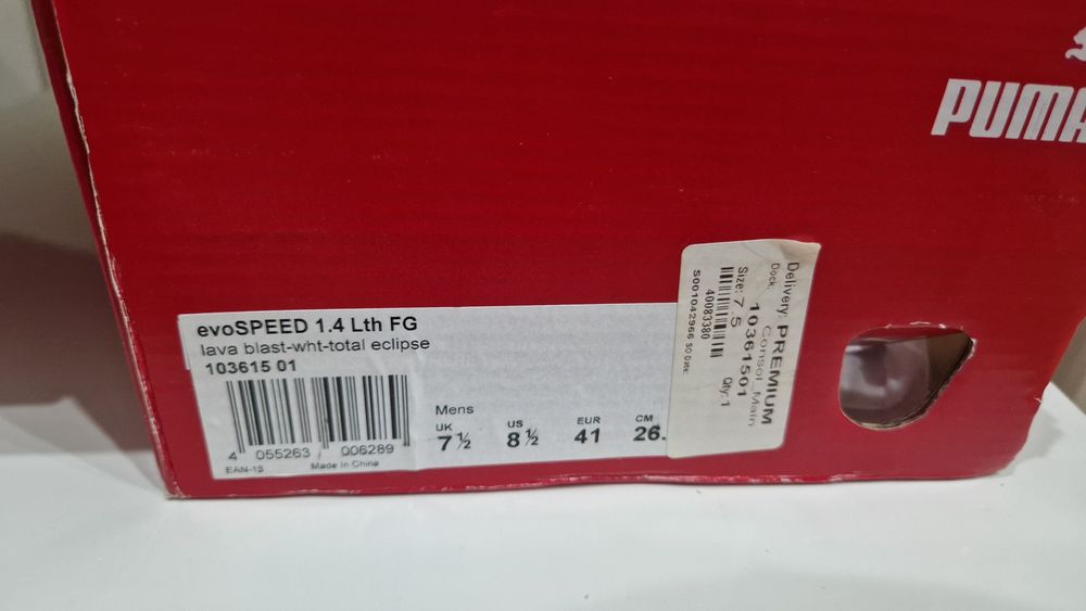 Бутсы Puma evoSPEED 1.4 Leather FG