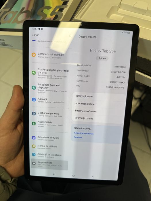 Samsung Galaxy Tab S5e 10.5” 4G 64GB tabletă originală Black