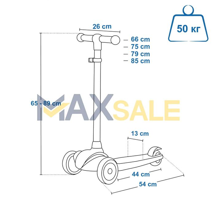 Триколка детска тротинетка с 3 светещи колела зелено многоцветно