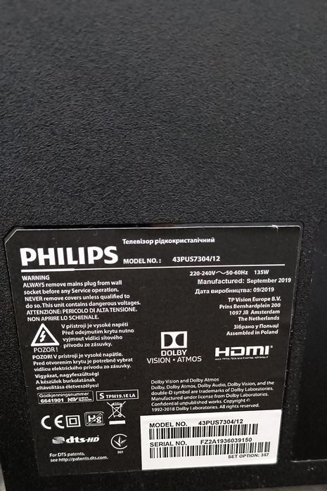 Tv Smart Philips Ambilight defect