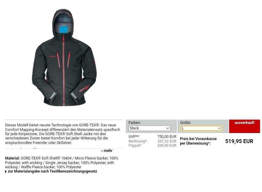 Mammut- GORE-TEX®-Като Ново