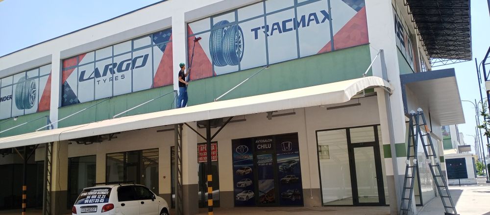 Oyna yuvish Tashqi fasad yuvish bino yuvish