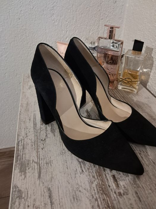 ZING дамски елегантни обувки естествен велур черни 38 номер