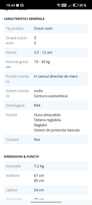 Scaun de masina Britax Romer