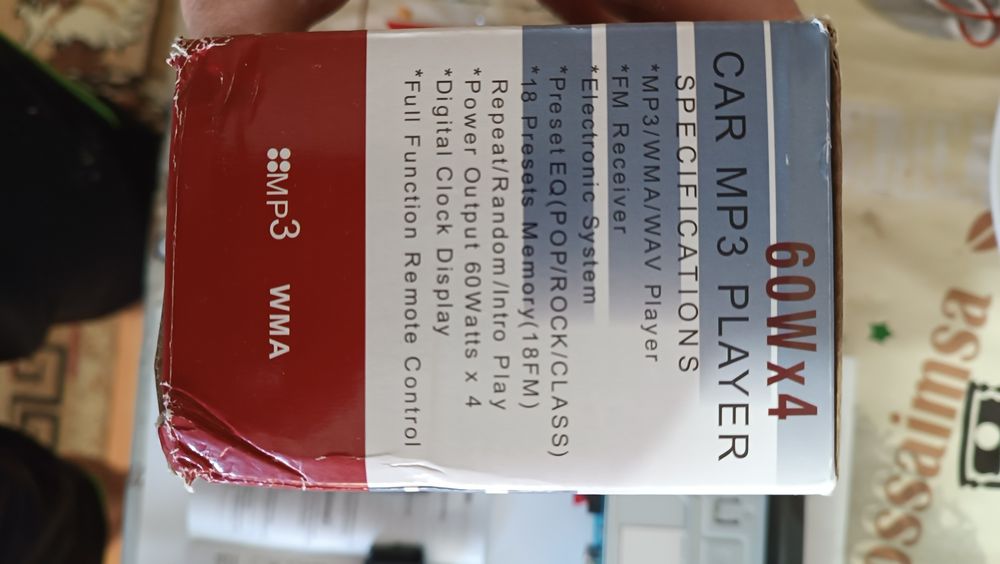 Radio player casetofon mașină nou(Bluetooth,aux,microfon,telecomanda)