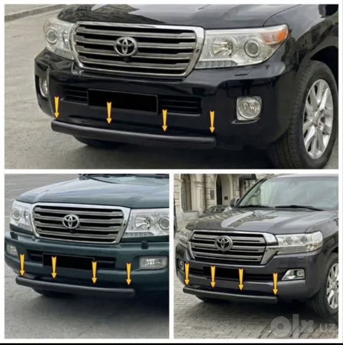 Защита бампера на Toyota Land Cruiser 200 100