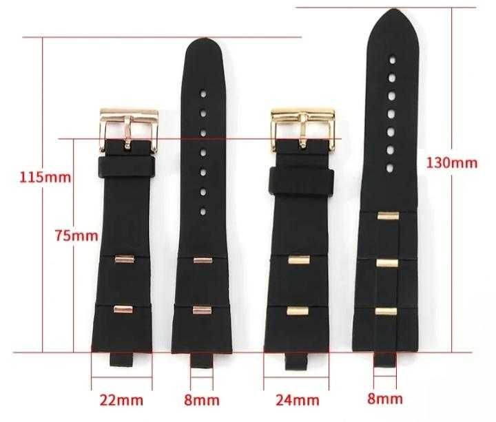 curea ceas Bvlgari neagra cu catarama argintie sau galbena.