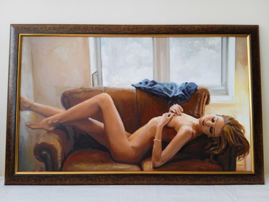 Уникално Красива Картина - ”ЛОРИ” - Масло на Платно, в красива рамка