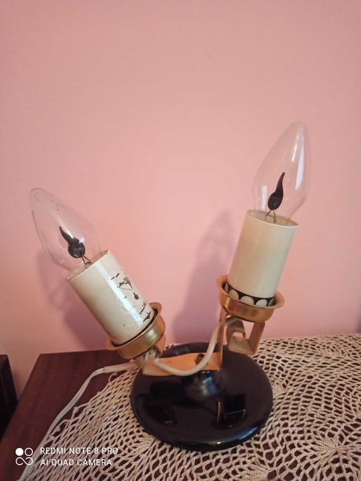 Стара руска настолна лампа Пламък, нощна лампа