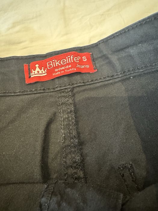 Pantaloni damă negri cu aplicații metalice, Bikelife’s