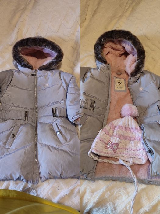 Курточка шубка с шапкой