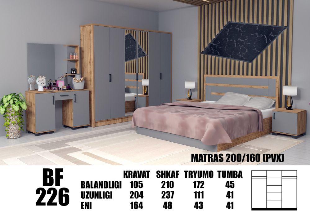 Mebel spalniy garnitura kamplekt hay tek