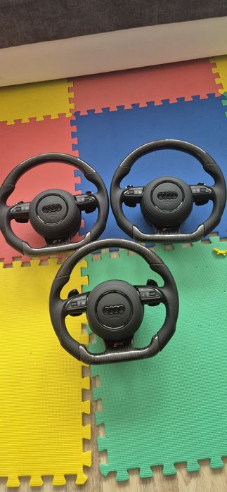 Volan CARBON  NOU AUDI A3,A4 ,A5,A 6 , A7,A8 ...si Q