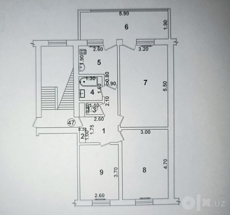 Продам от собственника 3-х ком квартиру на 2-ом этаже,дом кирпичный
