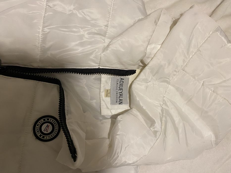 Бяло зимно яке Disney – с качулка