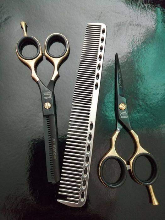 set foarfeci profesionale jaguar tuns filat pieptăn 5