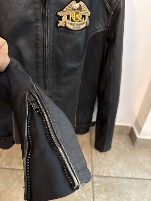 Geacă Moto Piele Akoury S – Ediție Harley H.O.G. – Mesadă Thermolite & Aerisiri