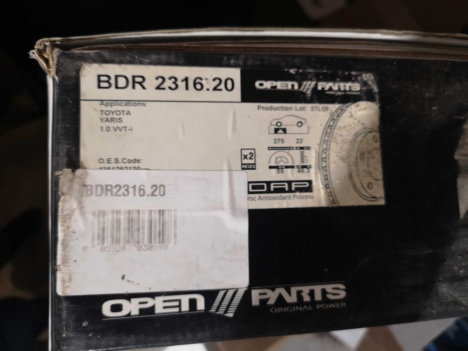 Disc frana OPEN PARTS BDR2316.20 TOYOTA Yaris / DAIHATSU