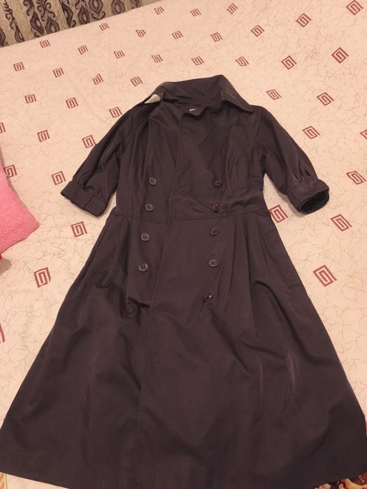 Тренч, плащ черный