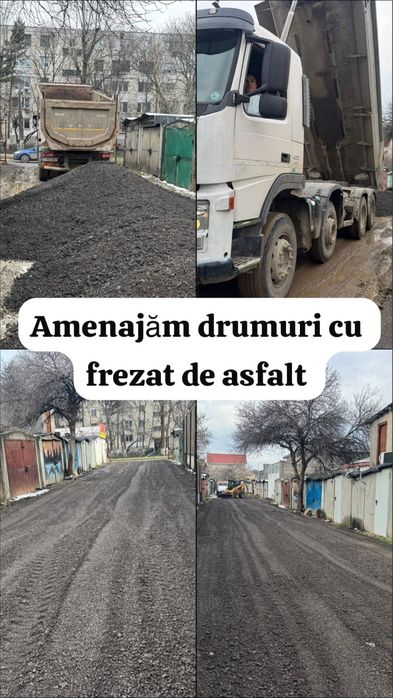 Amenajam drumuri cu frezat de asfalt,criblura asfalt-beton concasat/
