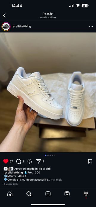 Adidasi albi 44 force