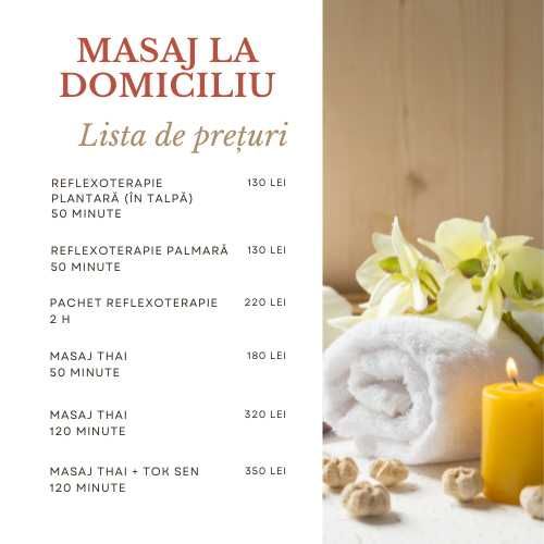 Reflexoterapie, Masaj Terapeutic si Tok Sen la Domiciliu (Timișoara)